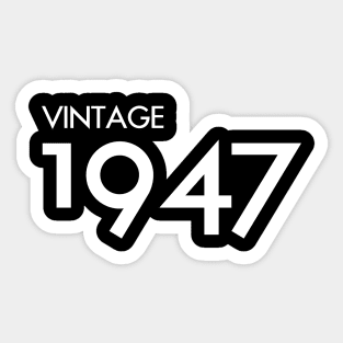 Vintage 1947 Gift 73rd Birthday Party Sticker